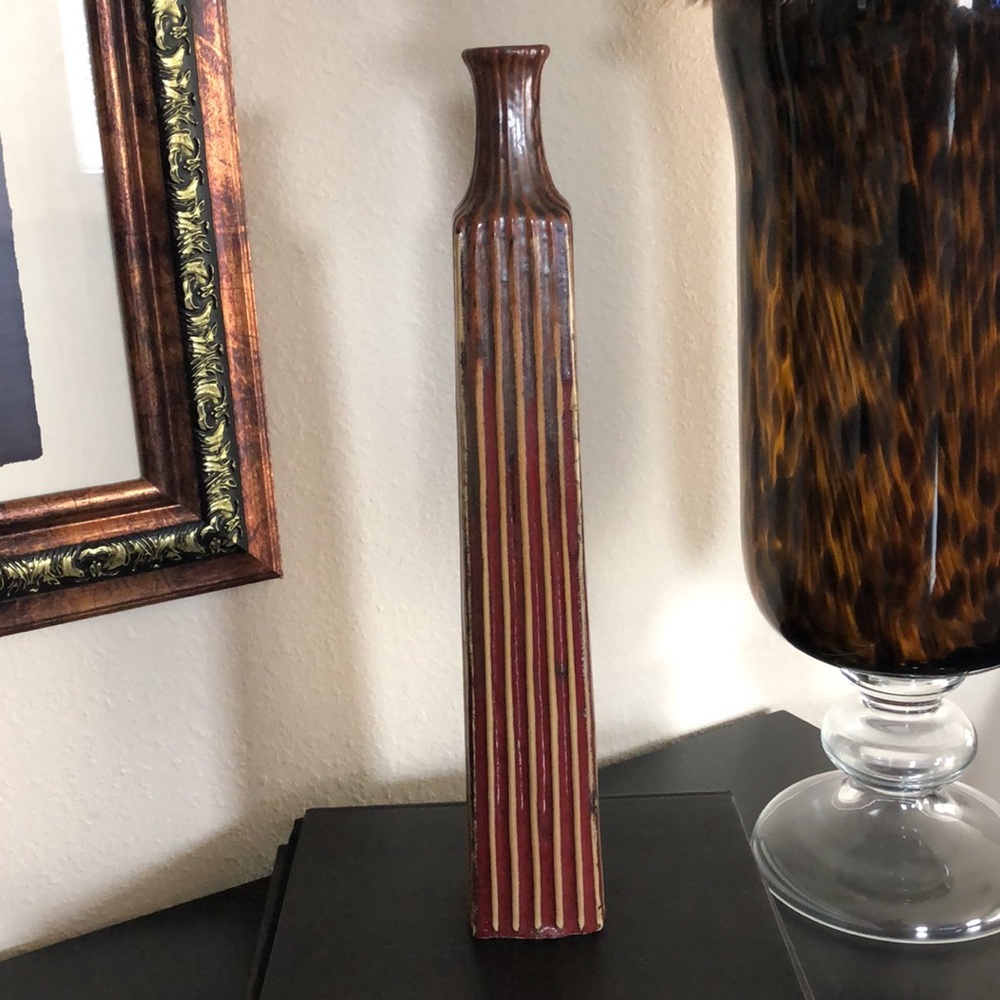 Stripped Multi-colored vase